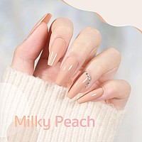 Gaoy Nude Gel Nail Polish 16Ml Soak Off Milky Peach Art Diy Manicure At Home Uv Light Cure Color 1507