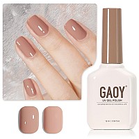 Gaoy Nude Brown Gel Nail Polish 16Ml Soak Off Nautral Gel Polish For Nail Art Diy Manicure At Home Uv Light Cure Color 1505