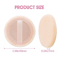 Sibba Loose Powder Puff 12 Pieces Round Velour Face Makeup Compact Body Container Setting Pressed Blending Foundation Cream Make