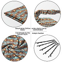 6 Pack Boho African Hair Scarf Headband For Women Elastic Bandanas Scarves Headwrap Triangle Kerchief Large Non Slip Hair Acce