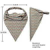 6 Pack Boho African Hair Scarf Headband For Women Elastic Bandanas Scarves Headwrap Triangle Kerchief Large Non Slip Hair Acce