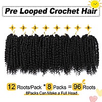 Passion Twist Hair 8 Inch 8 Packs Pre Twisted Passion Twist Crochet Hair For Black Women Pre Looped Passion Twist Curly Croche