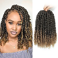 Passion Twist Hair 10 Inch 8 Packs Pre Twisted Passion Twist Crochet Hair For Black Women Pre Looped Passion Twist Curly Croch