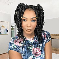 Passion Twist Hair 10 Inch 8 Packs Pre Twisted Passion Twist Crochet Hair For Black Women Pre Looped Passion Twist Curly Croch