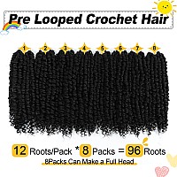 Passion Twist Hair 10 Inch 8 Packs Pre Twisted Passion Twist Crochet Hair For Black Women Pre Looped Passion Twist Curly Croch