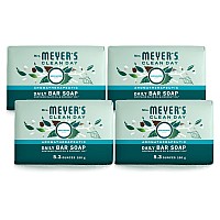 Mrs. Meyer's Bar Soap, Use as Body Wash or Hand Soap, Made with Essential Oils, Birchwood, 5.3 oz, 4 Bars