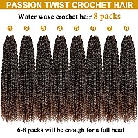 Passion Twist Hair 14 Inch 8 Packs Water Wave Crochet Hair For Black Women Short Crochet Hair Passion Twists Braiding Hair Long