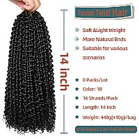 Passion Twist Hair 14 Inch 8 Packs Water Wave Crochet Hair For Black Women Passion Twist Crochet Hair Passion Twists Braiding Ha