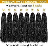 Passion Twist Hair 14 Inch 8 Packs Water Wave Crochet Hair For Black Women Passion Twist Crochet Hair Passion Twists Braiding Ha