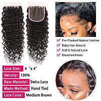 Younsolo Deep Wave Bundles With Closure For Black Women16 18 2014 100 Unprocessed Brazilian Deep Wave Human Hair 3 Bundles W