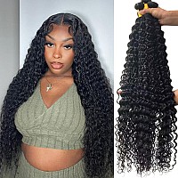 Younsolo Human Hair Bundles Deep Wave 4 Bundles 24 26 28 30 Inches 12A Grade Brazilian Virgin 100 Unprocessed Human Hair Deep