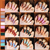 Teenitor Almond Press On Nails Medium Almond Glossy Press On Almond Fake Nails 288Pcs Almond Shape Press On Nails With Glue12