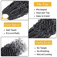 Boho Box Braids Crochet Hair For Women 10 Inch 7Packs Gray Goddess Box Braids With Curly Ends 3X Short Bob Crochet Braids For Ki