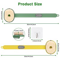 Ainiv 2 Pack Back Scrubber For Shower Long Handled Shower Brush With Soap Dispenser Exfoliating Body Scrubber For Wet Or Dry B