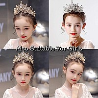 Cocide Silver Crowns For Women Tiaras For Women Crystal Rhinestones Baroque Tiara For Girls Bead Queen Princess Hair Accessories