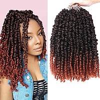 Outernice 8 Packs Pretwisted Passion Twist Crochet Hair 12 Inch Pretwisted Spring Twist Crochet Hair For Black Women Prelooped P