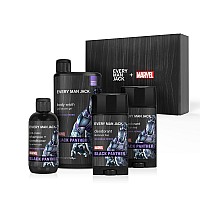 Every Man Jack Black Panther Body Set Perfect For Every Guy Marvellover Bath And Body Marvel Gift Set With Clean Ingredie