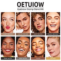 Eyebrow Stamp Stencil Kit Onestep Eye Brow Stencil Kit With 24 Reusable Thin Thick Eyebrow Stencils Longlasting Waterproo