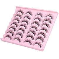 Wispy Lashes 12Mm False Eyelashes Natural Look Short Fluffy Faux Mink Eyelashes Wispies Ripple Strip Lashes Pack 14 Pairs