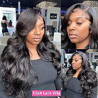 Smilenice 180 Density Body Wave Lace Front Wigs Human Hair 20 Inch Hd Lace Frontal Glueless Wigs For Women Pre Plucked With Bab