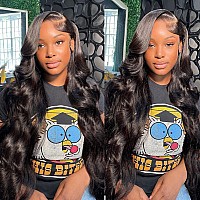 Smilenice 180 Density Body Wave Lace Front Wigs Human Hair 20 Inch Hd Lace Frontal Glueless Wigs For Women Pre Plucked With Bab