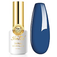 Imtiti Gel Nail Polish1 Pcs 05 Fl Oz Royal Blue Gel Polish Buildin Base And Top Coat 3 In 1 One Step Gel Nail Polish Kit Soa