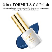 Imtiti Gel Nail Polish1 Pcs 05 Fl Oz Royal Blue Gel Polish Buildin Base And Top Coat 3 In 1 One Step Gel Nail Polish Kit Soa