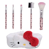 5Pcs Kitty Makeup Brush With Kitty Cat Headbandcosmetic Makeup Brush Set Professional Tool Kit Set Brush Set Best Gift For Youn