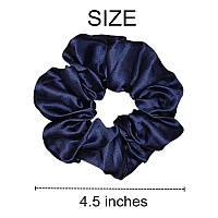 12 Pcs Satin Silk Scrunchies Soft Ties Fashion Bands Hair Bows Elastic Bracelet Ponytail Holders For Women And Girls 45 Inch