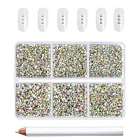 Beadsland Flatback Ab Crystal Rhinestones Nail Gems Round Rhinestones For Craftsmixed 6 Sizes With Wax Pencil Kit Ss3Ss10 7