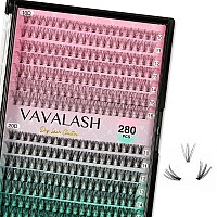 Vavalash Individual Cluster Lashes 280 Pcs Diy Eyelash Extension Light And Soft Faux Mink Slik Lash Clusters Easy Full Lash Exte