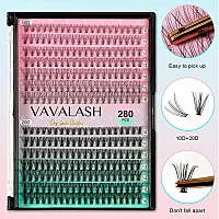 Vavalash Individual Cluster Lashes 280 Pcs Diy Eyelash Extension Light And Soft Faux Mink Slik Lash Clusters Easy Full Lash Exte