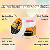 16 Oz Big Capacity Strong Hold Smoothing Gel For Twist Locs Braids Edge Cornrows No Flake Tames Frizz High Shine Easy T