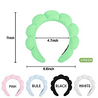 Ruiwen Sponge Terry Cloth Spa Headband For Women Girls Face Washing Exfoliating Makeup Removal Bubble Soft Puffy 2 Co