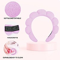 Ruiwen Hair Spa Headband Pinkpurple One Size Fits All Hairband For Women Adult Facial Cleansing Blackheads Removing Exfol