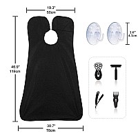 Beard Apron Bib For Men Adjustable Beard Hair Catcher Shaving And Trimming Apron Nonstick Beard Cape Waterproof Grooming Cloth