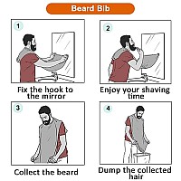 Beard Apron Bib For Men Adjustable Beard Hair Catcher Shaving And Trimming Apron Nonstick Beard Cape Waterproof Grooming Cloth