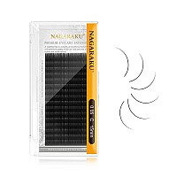 Nagaraku Eyelash Extensions Individual Lashes 005Mm C Curl 15Mm Classic Super Matte Black Soft Natural Faux Mink 16 Rows Stable