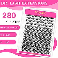 Tdance Cluster Lashes C Curl Diy Eyelash Extension 916Mm Mix Volume Lash Clusters Soft Reusable Lashes Comfortable Natural Lash