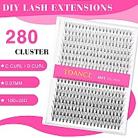 Nutural Cluster Lashes Diy Eyelash Extension D Curl Volume Lash Clusters Soft Reusable Lashes Comfortable Natural Lashes Indivi