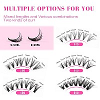 Nutural Cluster Lashes Diy Eyelash Extension D Curl Volume Lash Clusters Soft Reusable Lashes Comfortable Natural Lashes Indivi