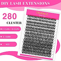 Tdance Cluster Lashes C Curl Diy Eyelash Extension 916Mm Mix Volume Lash Clusters Soft Reusable Lashes Comfortable Natural Lash