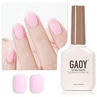 GAOY Baby Pink Gel Nail Polish, 16ml Soak Off UV Light Cure Gel Polish for Nail Art DIY Manicure at Home, Color 1525