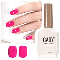 Gaoy Hot Pink Gel Nail Polish 16Ml Soak Off Uv Light Cure Gel Polish For Nail Art Diy Manicure At Home Color 1527