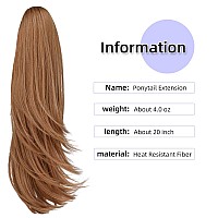 Ponytail Extension20 Blonde Ponytail Hair Extensions Ponytail Curly Long Claw Hair Hair Extension Natural Looking Synthetic Ha