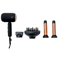 ion Luxe 4-in-1 Autowrap Airstyler - Interchangerable Hair Dryer & Curler for All Hair Types