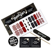 Tough Girls 20 Exquisite Gel Nail Polish Strips Wapplication Accessories No Uvled Lamp Required Classic Christmas