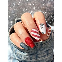 Tough Girls 20 Exquisite Gel Nail Polish Strips Wapplication Accessories No Uvled Lamp Required Classic Christmas