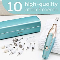 Beurer Mp84 14Piece Professional Manicure Pedicure Nail Drill Kit Cordless Electric Nail File With Attachments Led Light A