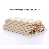 50Pcs Orange Wood Sticks For Nails Hoomboom Double Sided Cuticle Pusher Remover Nail Art Manicure Pedicure Tool For Manicure Pe